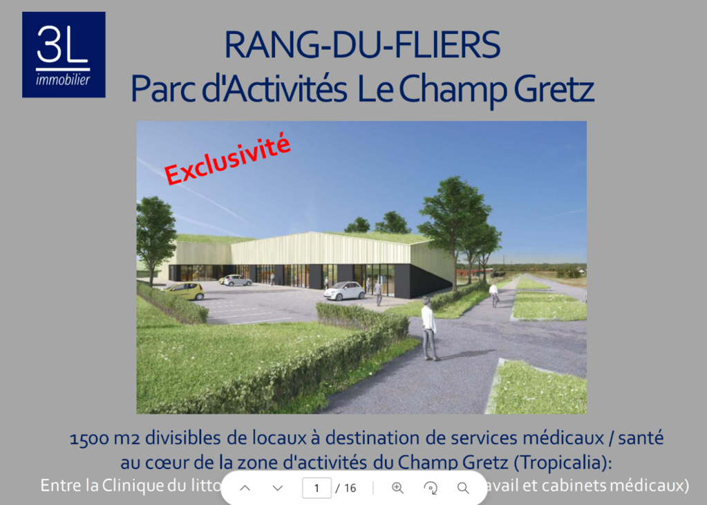 Locaux d'activités Rang du Fliers Champ Gretz