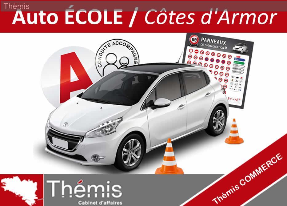 FONDS AUTO ECOLE A CEDER COTES DARMOR