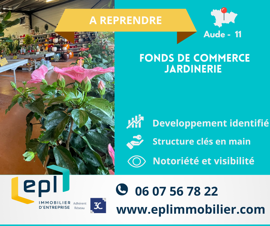 JARDINERIE 600m² sur 5000 m² DE PEPINIERE