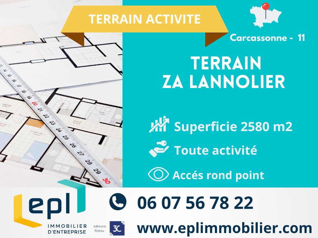 TERRAIN A VENDRE ZA LANNOLIER CARCASSONNE