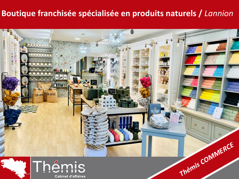 Boutique franchisée spécialisée en produits naturels, bain, 