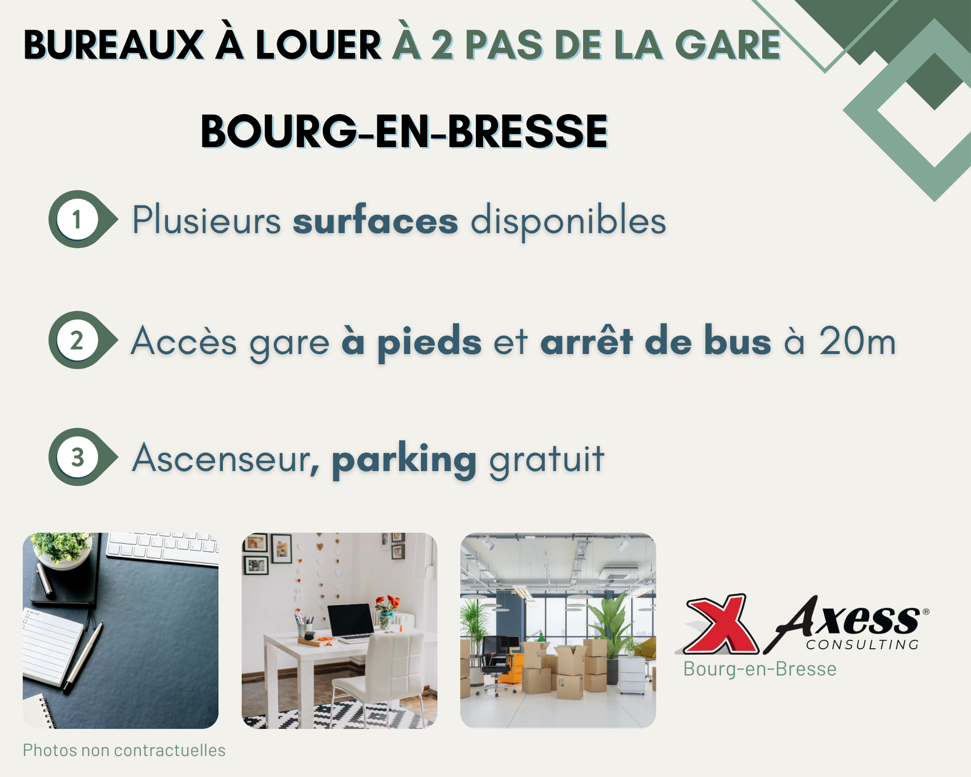 Bureaux à louer à Bourg-en-Bresse  Idéalement situés, accès