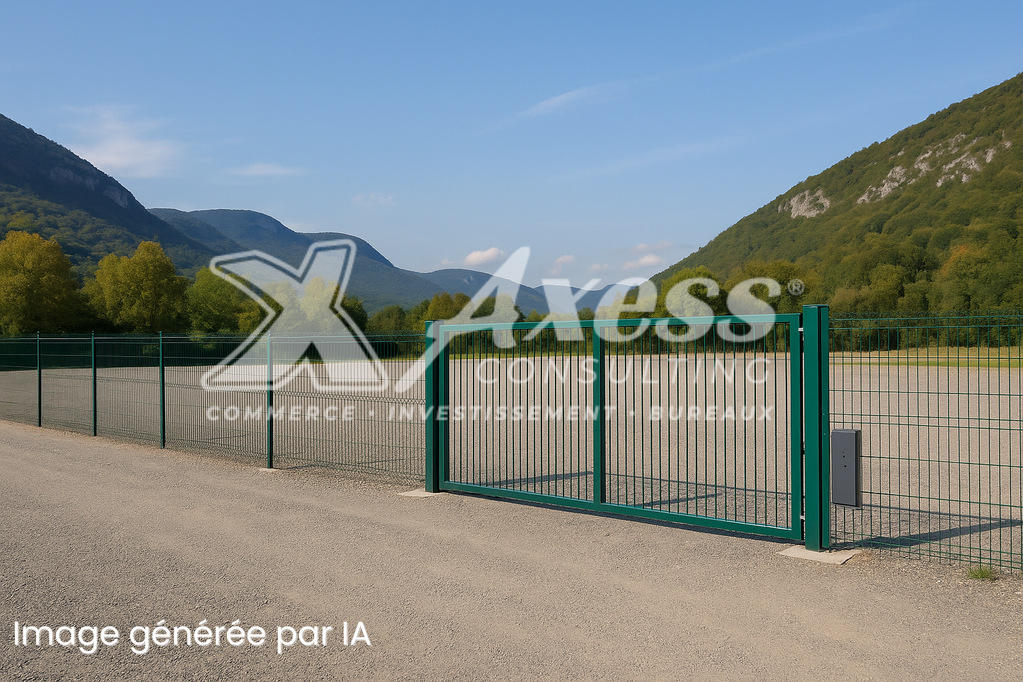 A louer : Terrain clos à usage professionnel