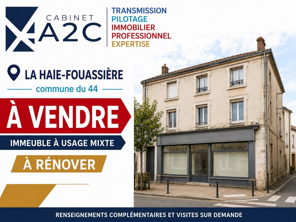 À VENDRE  IMMEUBLE À USAGE MIXTE PROFESSIONNEL / HABITATION 